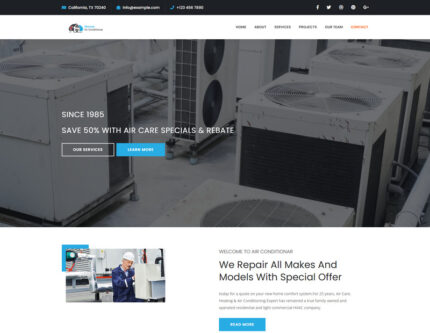 Air Conditioning Maintenance Services Html Template - Features Image 1