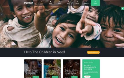 BigHeart - Charity Sticky Menu Light Joomla Template