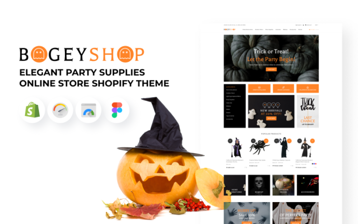 Bogey Shop - Elegant Party Supplies Online Store Shopify Theme