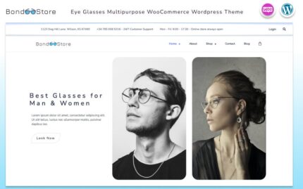 Bond Store - Eye Glasses Multipurpose Shop WooCommerce Wordpress Theme