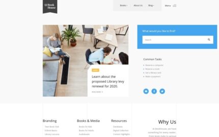 BookHouse - City Library Website Template