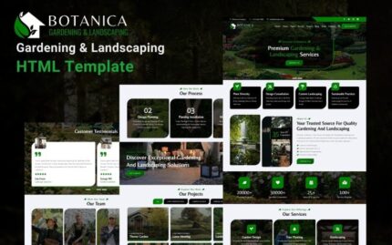 Botanica - Gardening and Landscaping HTML5 Website Template