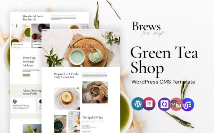 Brews -  Green Tea Shop WordPress Elementor Theme