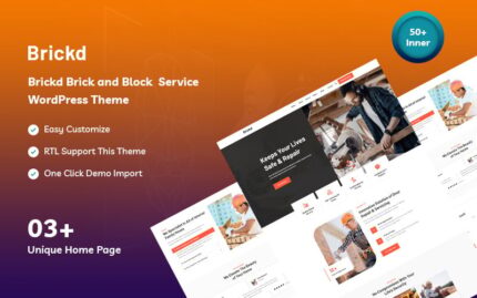 Brickd - Brick, Wood and Block  Service WordPress Theme