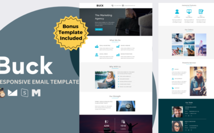 BUCK - Responsive Email Template Newsletter Template