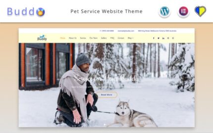 Buddy - Pet Service Website Elementor WordPress theme