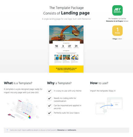 Buildom - Construction Jet Elementor Template - Features Image 1