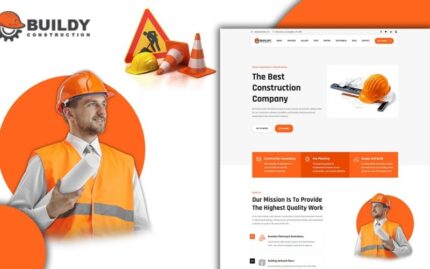 Buildy Modern Construction Landing Page HTML5 Template