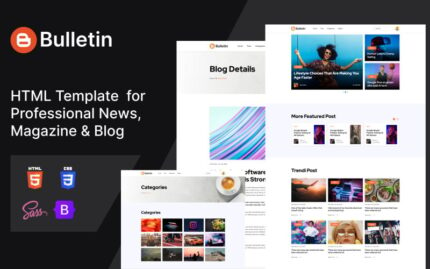 Bulletin - News Magazine Blog HTML Template