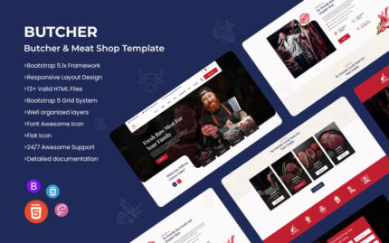 Butcher - Meat Shop Website Template