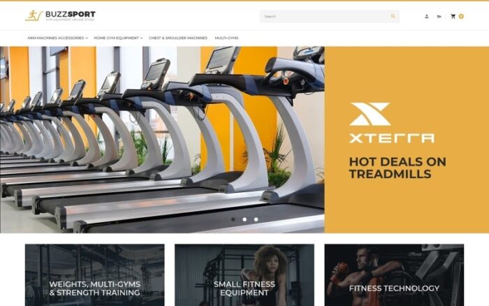 BuzzSport - Gym Equipment Magento Theme