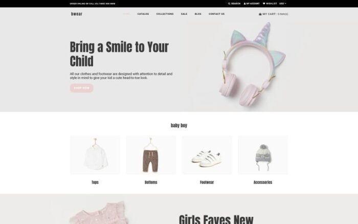 Bwear - Baby Clothing Store Modern Shopify Theme