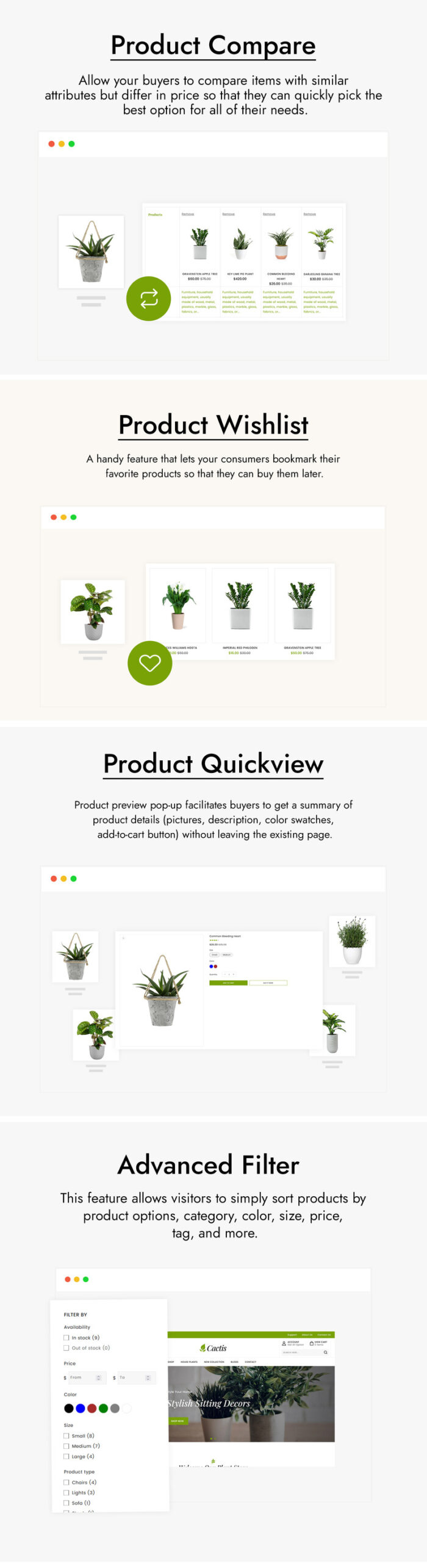 Cactis - Plants and Gardening Tools Online Store Shopify Theme - Features Image 2