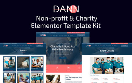 Dann - Non-profit & Charity Elementor Template Kit - Features Image 1