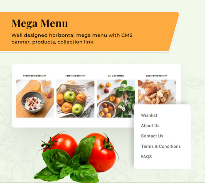 FreshG Mega Grocery–Food Drink–Coffee Shopify 2.0 Premium Responsive Theme - Features Image 6