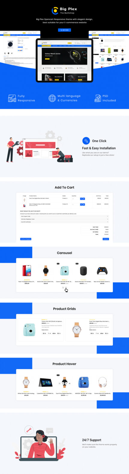 Big Plex - Multipurpose Responsive OpenCart Template - Features Image 1