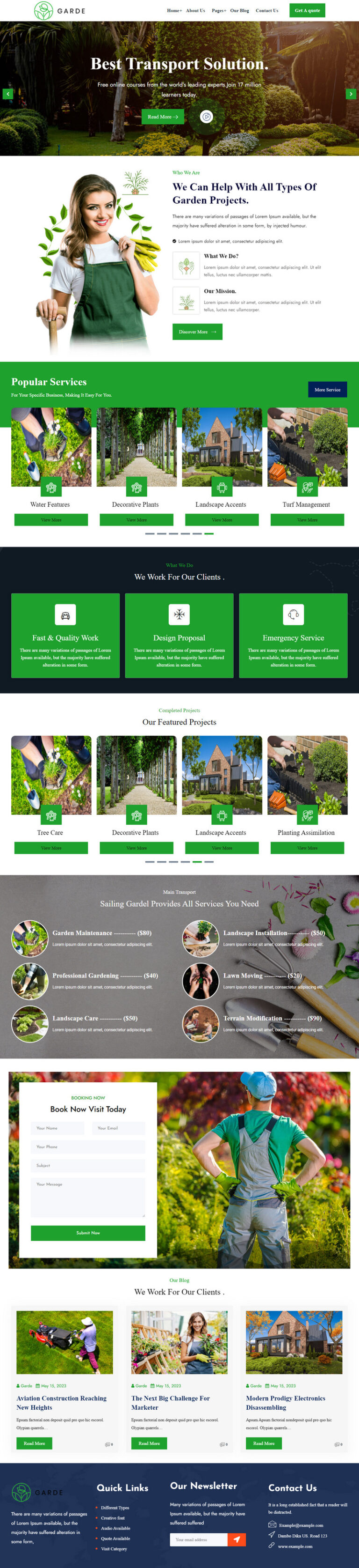 Garde - Landscaping & Gardening WordPress Theme - Features Image 1