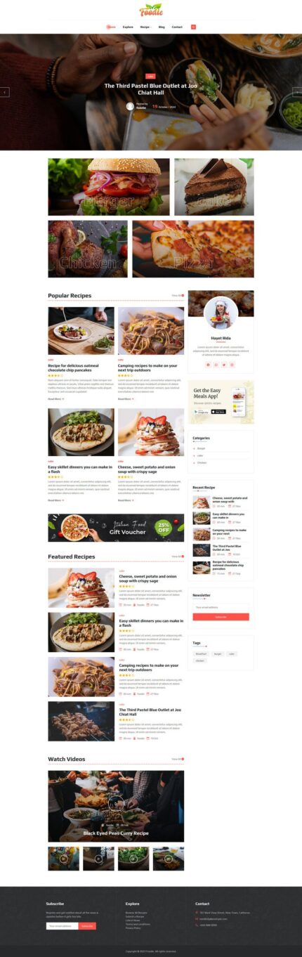 Foodie - Recipe & Food Blog WordPress Theme - Features Image 1