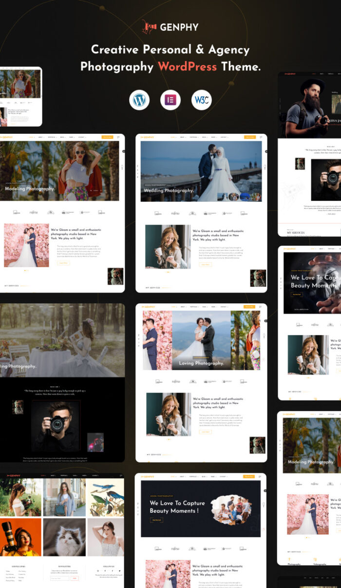 Genphy - Photography WordPress Theme - Features Image 1