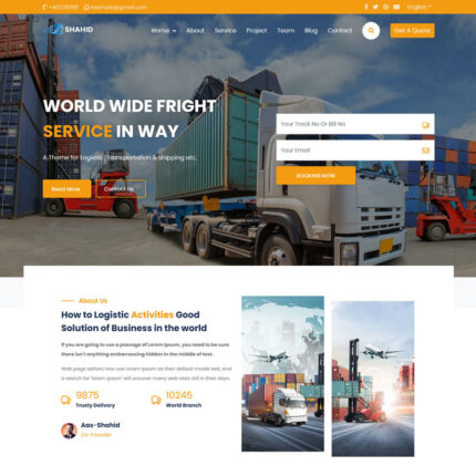 Shahid - Logistic & Transportation Moving Company  Landing Page Template - Features Image 1