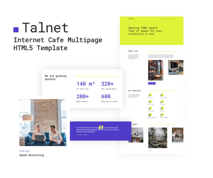 Talnet - Internet Cafe HTML5 Website Template - Features Image 2