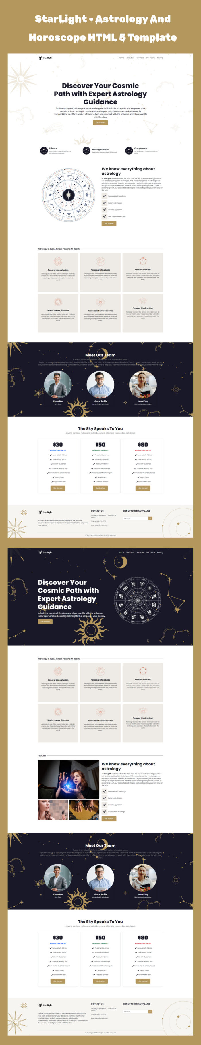 StarLight - Astrology & Horoscope HTML5 Bootstrap Template - Features Image 1