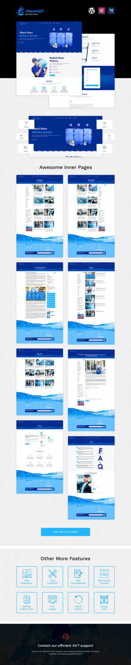 Aquashift - Drinking Water WordPress Delivery Services Theme - Features Image 1