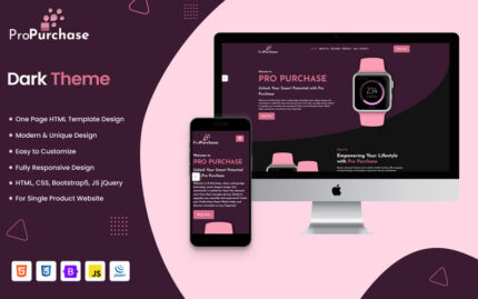 Pro Purchase - Single Product HTML Bootstrap Landing Page Template - Features Image 1