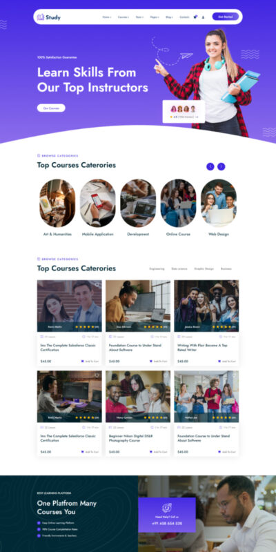 study-Online Education Learning & LMS HTML Template - Features Image 1