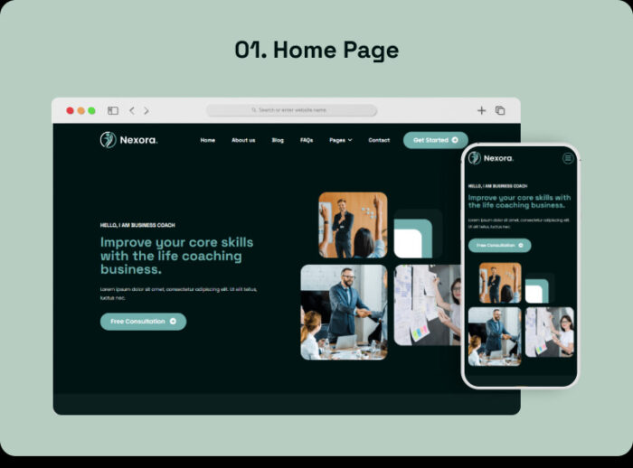 Nexora - Business Coaching HTML Template - Features Image 1