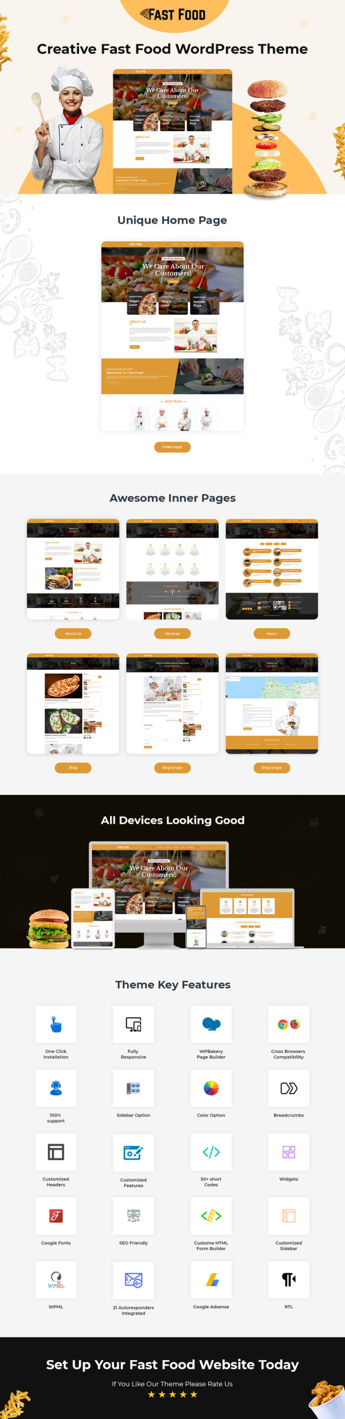 Fast Food - Food Restaurant Website WordPress Theme - Features Image 1