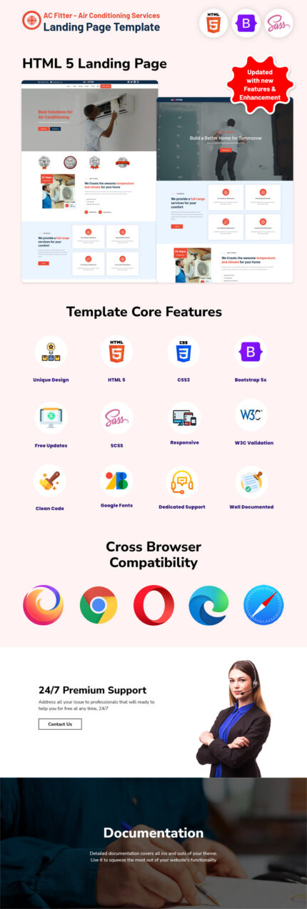 AC Fitter - Air Conditioning Services Landing Page Template - Features Image 1