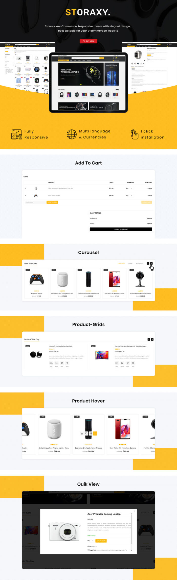 Storaxy - Mega Electronic Super Store WooCommerce Theme - Features Image 1