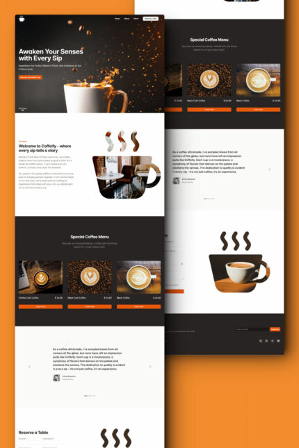 Caffeino - Coffee Shop HTML Landing Page Template - Features Image 1