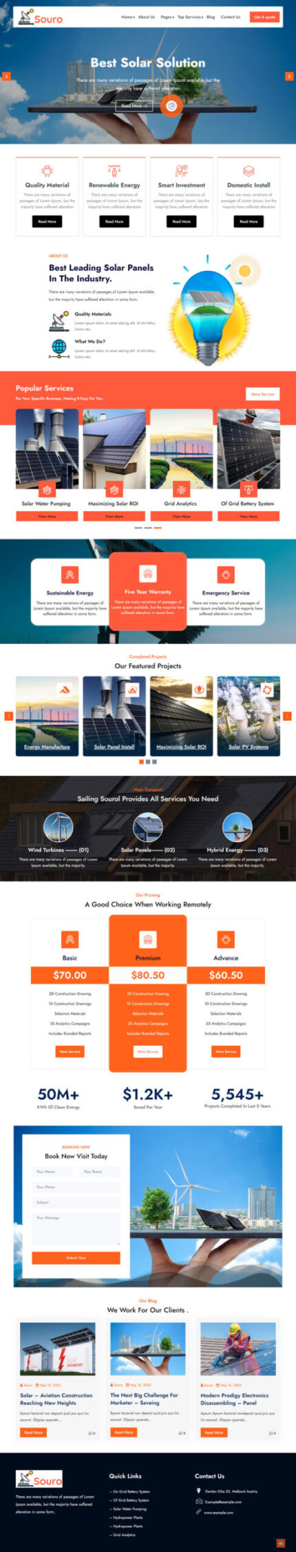 Souro - Solar & Renewable Energy WordPress Theme - Features Image 1