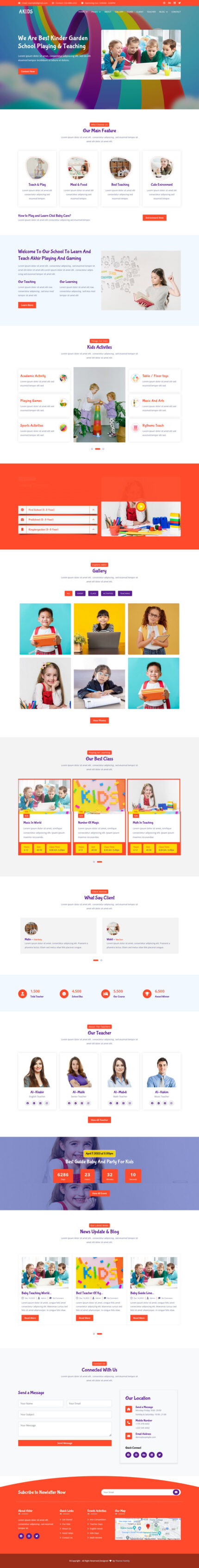 Akids - Kingdergarden School Website Template - Features Image 1