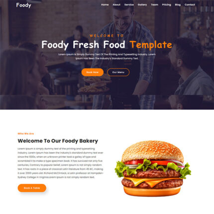 Foody Food & Resturant Landing Page Template - Features Image 1