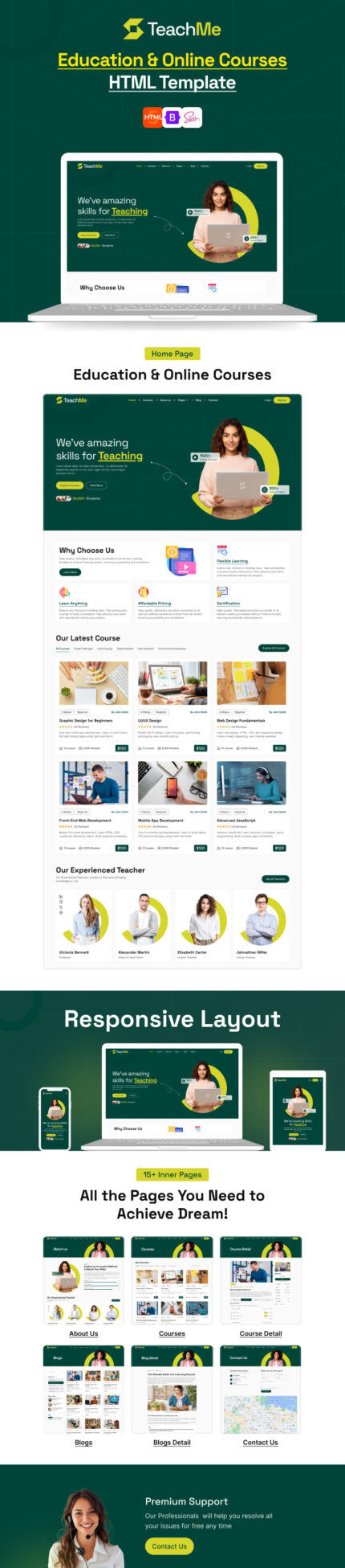 Teach Me - Online Education & Courses HTML Website Template - Features Image 1