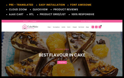 Cakemake Cake Store Opencart Template