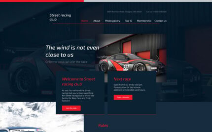 Car Club Responsive Website Template