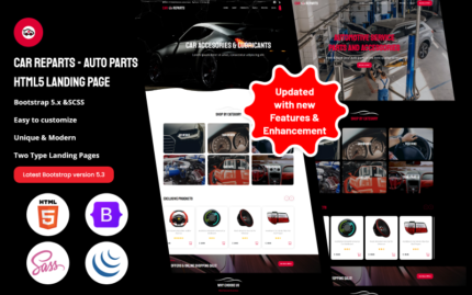 CarReparts -  Auto Parts HTML5 Landing Page