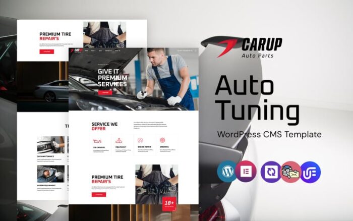 Carup -  Auto Parts And Tuning WordPress Elementor Theme