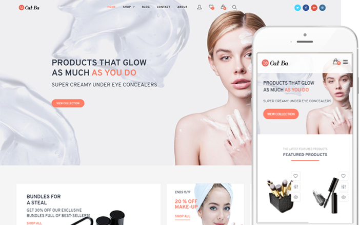 Cat Ba - Beauty Store & Natural Cosmetics Theme WooCommerce Theme