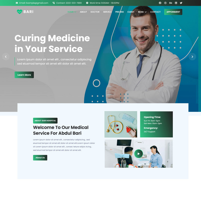 Bari - Medical Service HTML5 Landing Page Template - Features Image 1