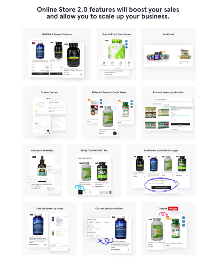 Fuel Hub - Sports Nutrition Shopify Online Store 2.0 Theme - Features Image 3