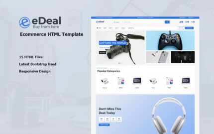 Edeal - eCommerce HTML Template - Features Image 1