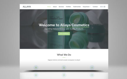 Allaya Cosmetics Bootstrap HTML Landing Template - Features Image 1