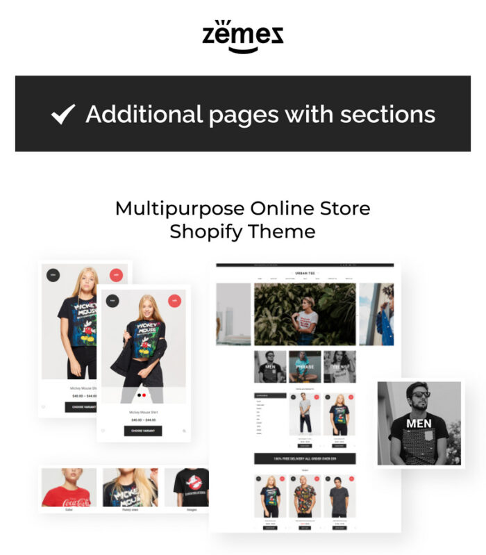 Urban Tee - T-Shirt Store Clean Shopify Theme - Features Image 1