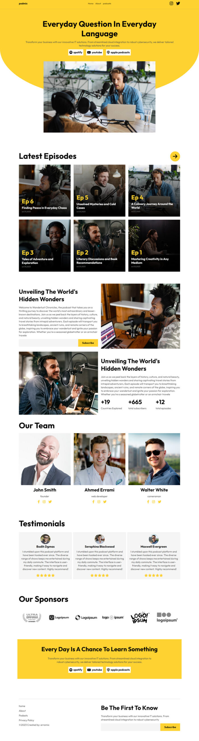 Podmix | Podcast HTML Website Template - Features Image 1