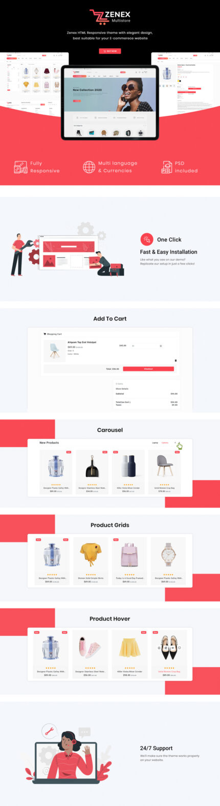 Zenex -  HTML5 eCommerce Website Template - Features Image 1